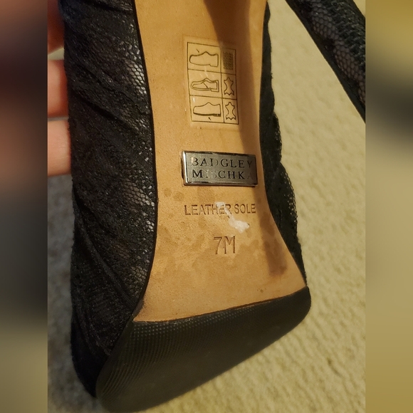 Badgley Mischka Lace Heels - Picture 6 of 8